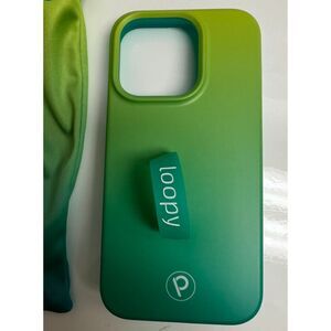 Loopy lime ombré phone case for right hand
